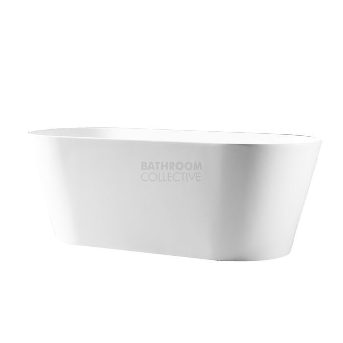 Collections - Iseo 1500mm White Ultra Slimline Freestanding Acrylic Bathtub