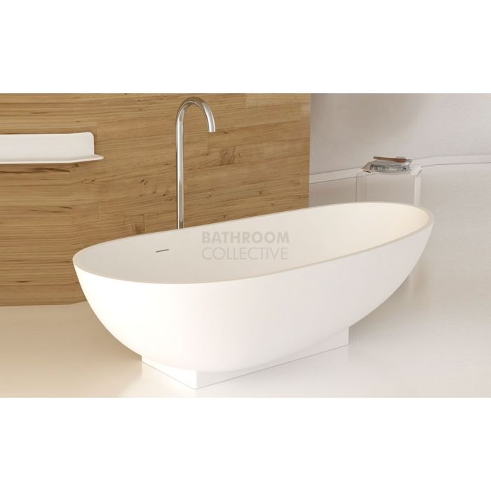 Paco Jaanson - iStone 1800mm on Plinth Freestanding Stone Bath Tub GLOSS WHITE