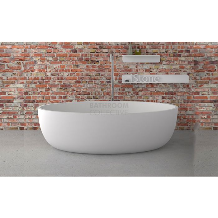 Paco Jaanson - iStone 1700mm Oval Freestanding Stone Bath Tub GLOSS WHITE