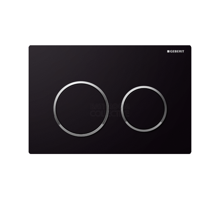Geberit - Kappa21 Mechanical Dual Flush Button/Access Plate Black/Chrome Trim