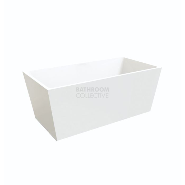 Collections - Lesina 1500mm White Freestanding Rectangular Acrylic Bathtub 