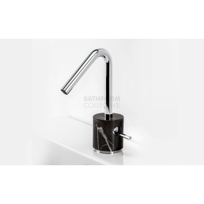 Paco Jaanson - Marmo Basin Mixer Chrome with Black Marquina