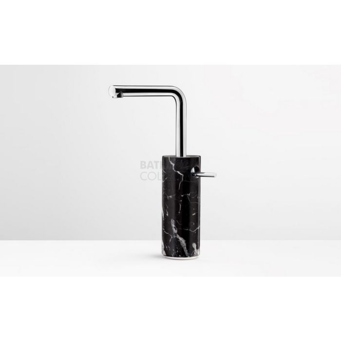 Paco Jaanson - Marmo L Tall Basin Mixer Chrome with Black Marquina