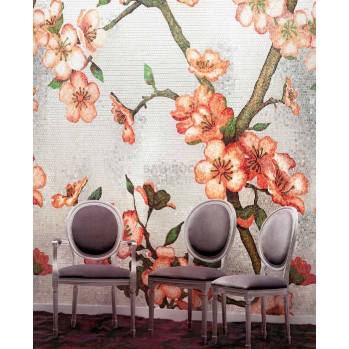 Bisazza - Floral Peachtree Day Decorative Glass Mosaic Tiles, order unit 3.73m2