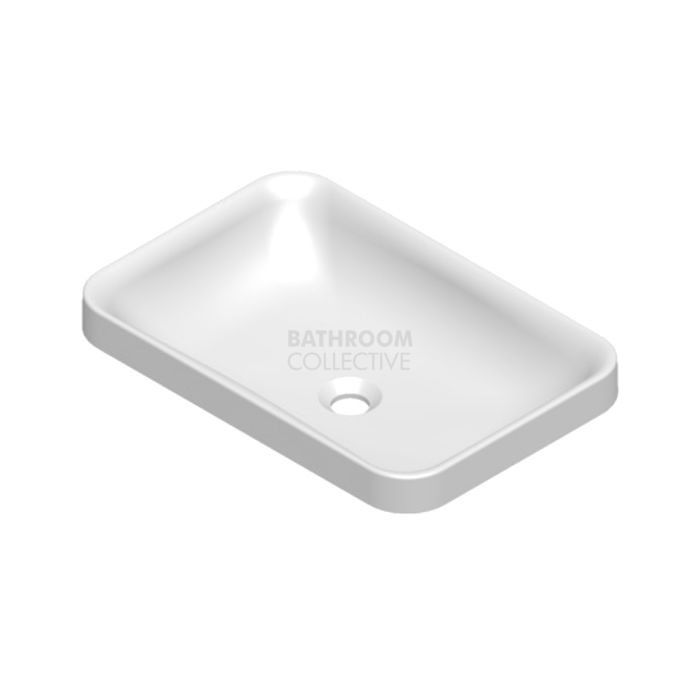 ADP - Pride Semi-Inset Basin 550 x 370mm Solid Surface, SOLID MATTE WHITE