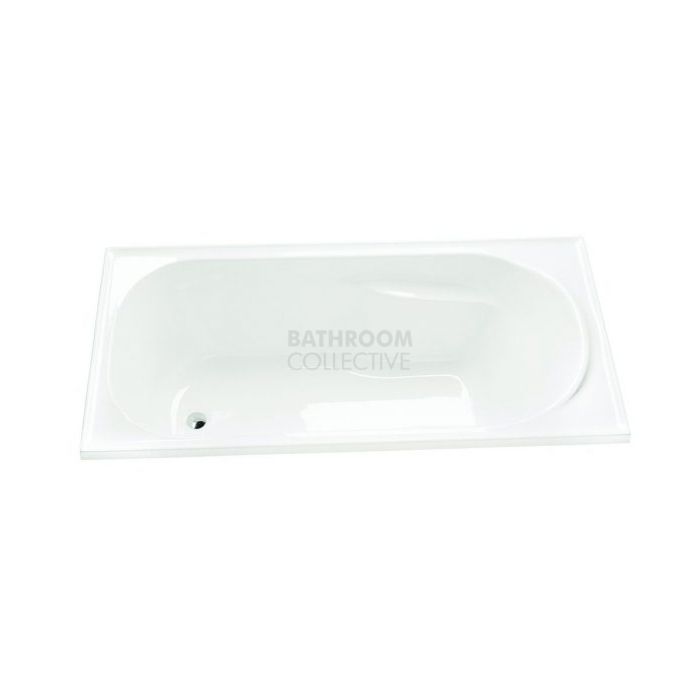 Decina - Prima 1650mm Drop In Rectangle Bath with Tile Bead Lucite Acrylic