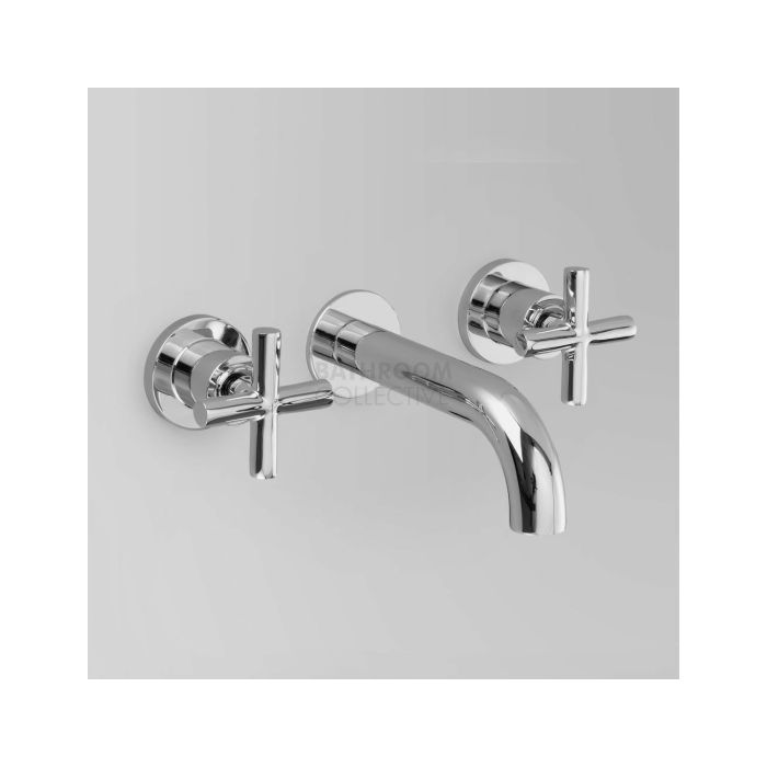 Astra Walker - Icon + Wall Basin Tap Set 155mm, Cross Handle, CHROME A67.05.FC