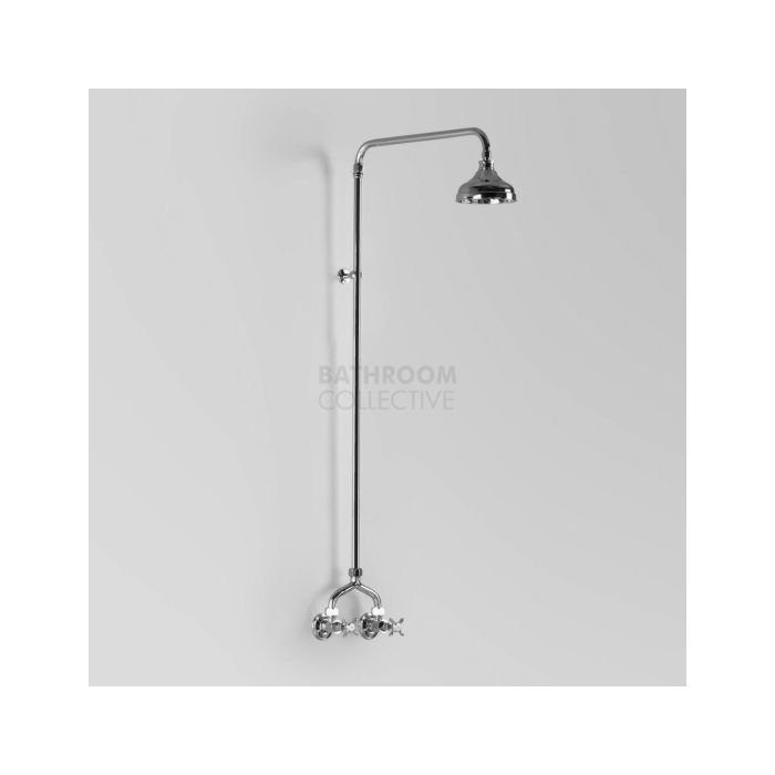 Astra Walker - Olde English Exposed Shower Tap Set with 150mm Rose, Cross Handle A51.13