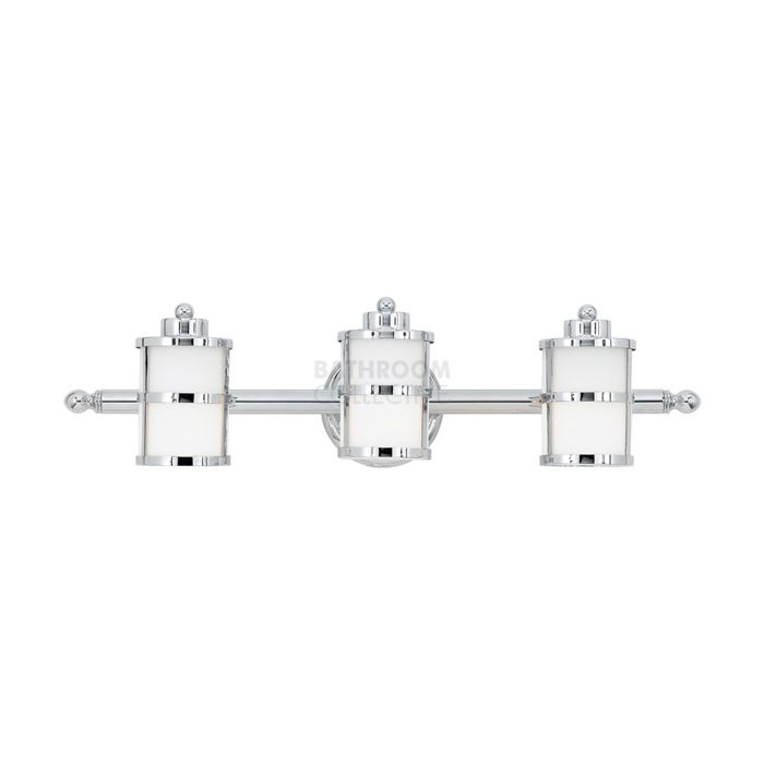 Elstead - Tranquil Bay 3 Light Traditional Bathroom Above Mirror Light in Polished Chrome