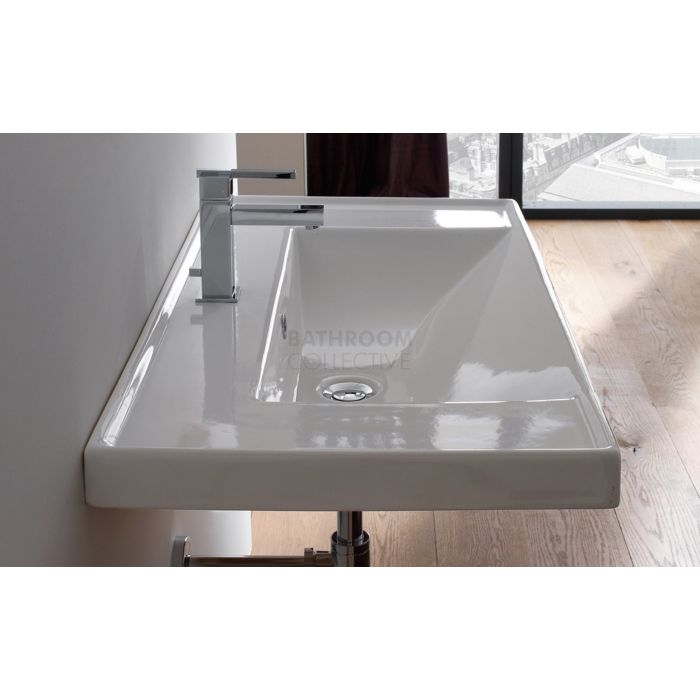 Paco Jaanson - Scarabeo ML 920mm Wall Hung or Bench Basin 1th GLOSS WHITE