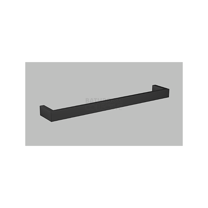 Thermorail - Square Profile Non Heated 632mm Single Towel Rail MATTE BLACK