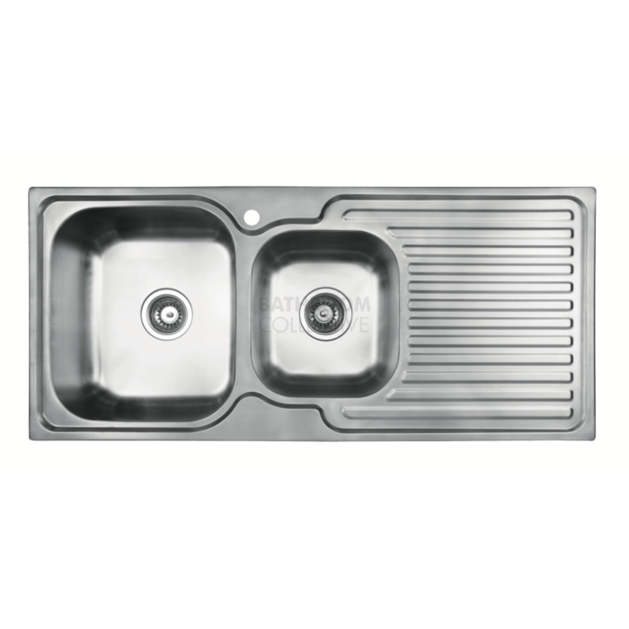 Abey - Entry EN175L Inset One & Three Quarter Left Bowl Kitchen Sink with Drainer L1080 x W480mm