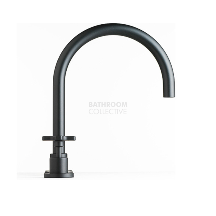 Faucet Strommen - Chisel D Hob Sink Set, Cross, Jumper Valve MATTE BLACK 31771-78