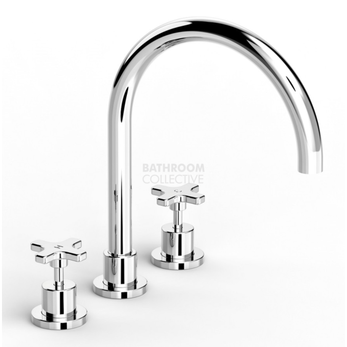 Faucet Strommen - Chisel D Hob Sink Set, Cross, Jumper Valve 31771-11