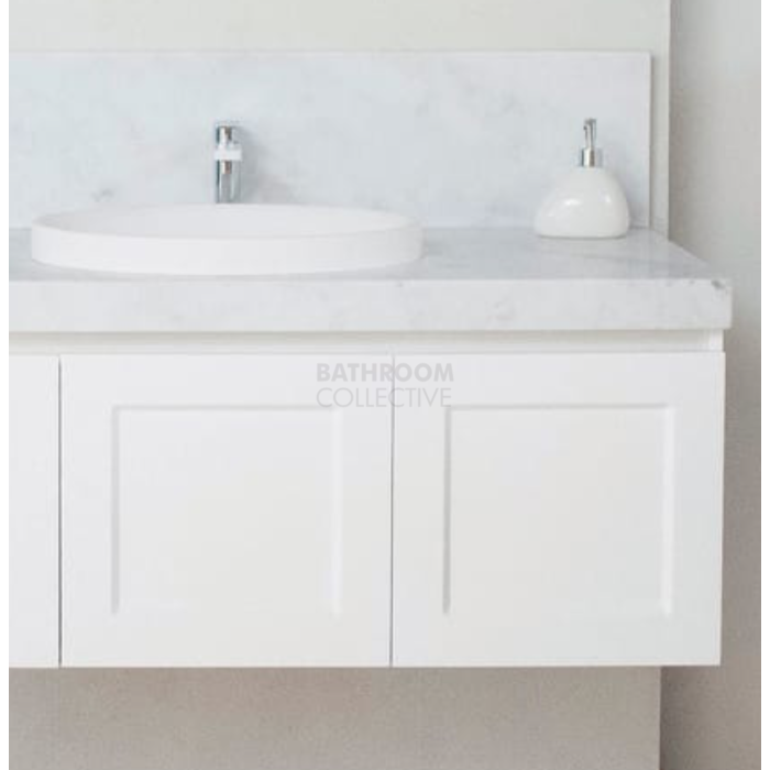 ADP - London Hampton Style Wall Hung Vanity 900mm, 60mm Stone Top & Solid Surface Basin