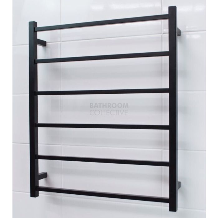 Radiant - Square 6 Bar Towel Ladder 830H x 700W MATTE BLACK
