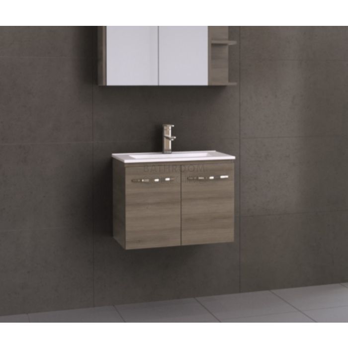 Timberline - Florida Ensuite 600mm Wall Hung Narrow Vanity with Ceramic Top