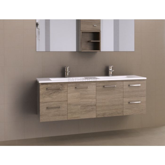 Timberline - Nevada 1500mm Wall Hung Vanity with Double Basin Acrylic Top