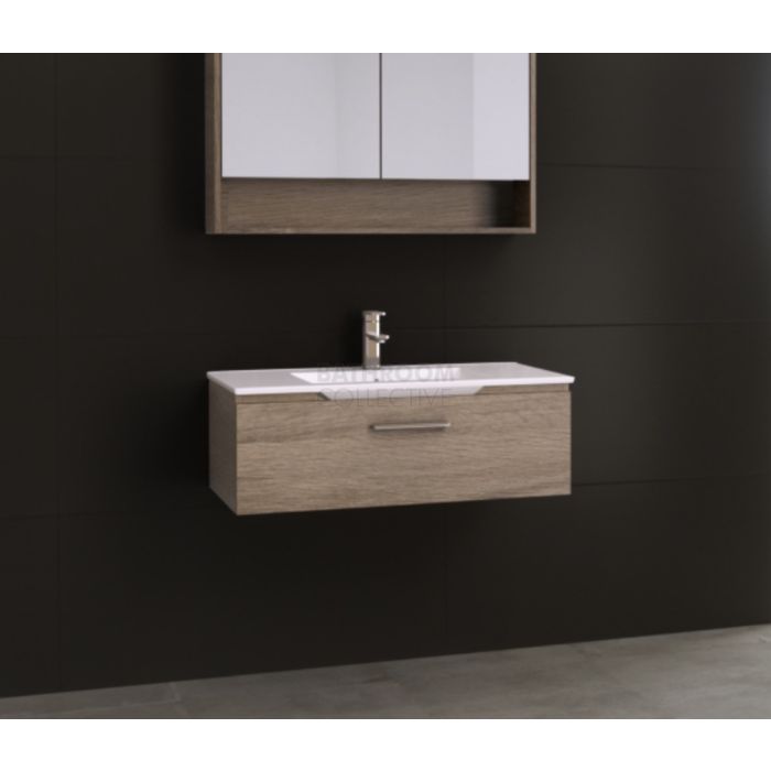Timberline - Rockhampton 900mm Wall Hung Vanity with Dolomite Matte Top