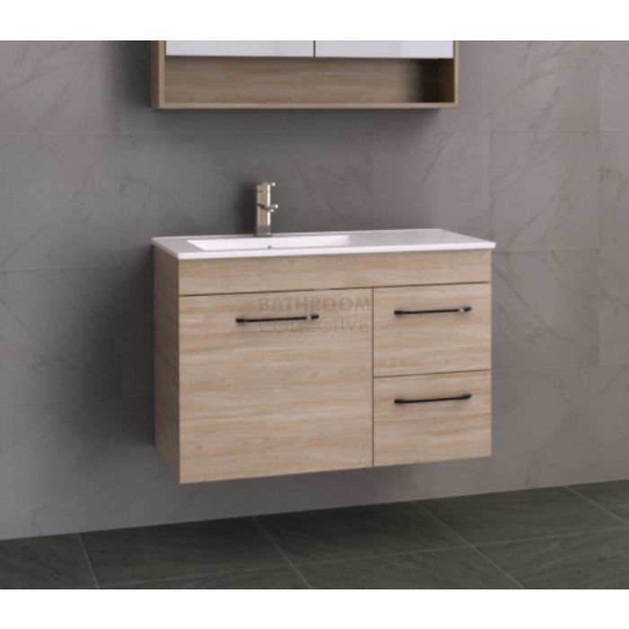 Timberline - Bargo 900mm Wall Hung Vanity with Offset Ceramic Top