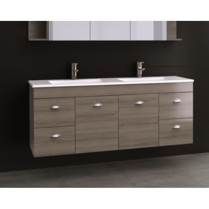 Timberline - Bargo 1500mm Wall Hung Vanity with Double Basin Acrylic Top
