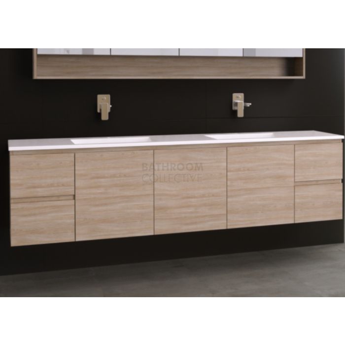 Timberline - Carlo 2100mm Wall Hung Vanity with Double Basin Acrylic Top