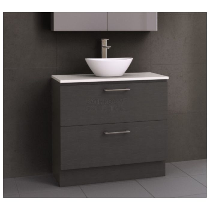 Timberline - Nevada Plus 900mm Floor Standing Vanity with 20mm Meganite Top and Ceramic Above Counter Basin
