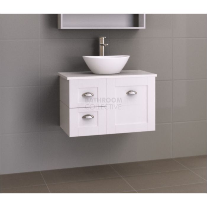 Timberline - Victoria 750mm Wall Hung Vanity with 20mm Meganite Top and Ceramic Above Counter Basin