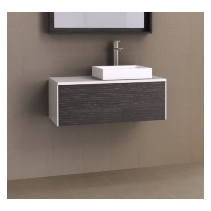 Timberline Andersen 900mm Wall Hung Vanity With Stone Freestyle Or Timber Top And Ceramic Above Counter Offset Basin And90sw - 12 Inch Wide Wall Mounted Bathroom Cabinet