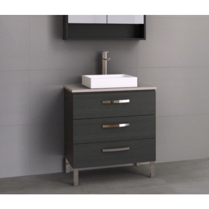 Timberline - Ashton 750mm On Leg Vanity with Stone, Freestyle or Meganite Top and Ceramic Basin