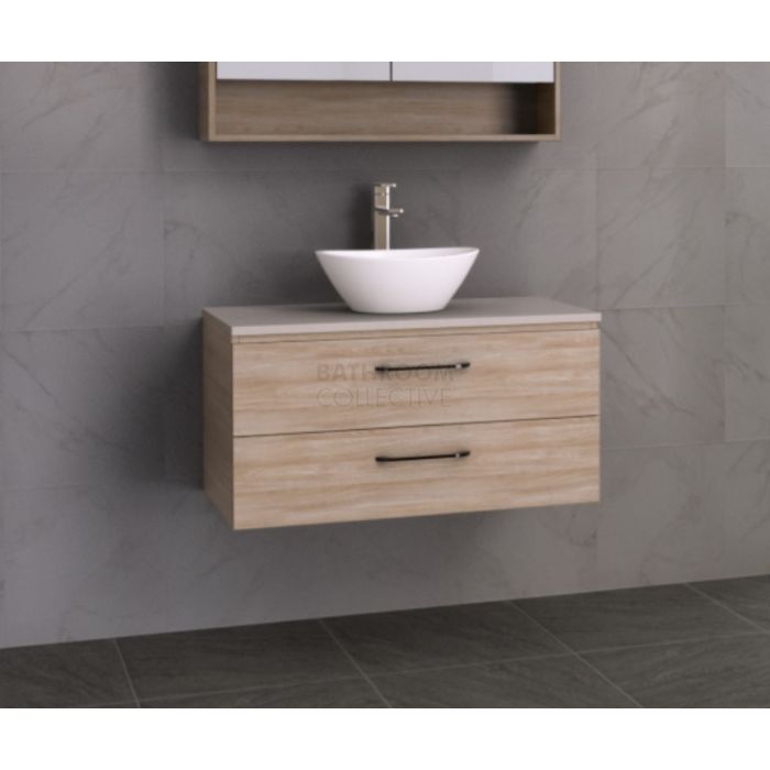 Timberline - Ashton 900mm Wall Hung Vanity with Stone, Freestyle or Meganite Top and Ceramic Basin
