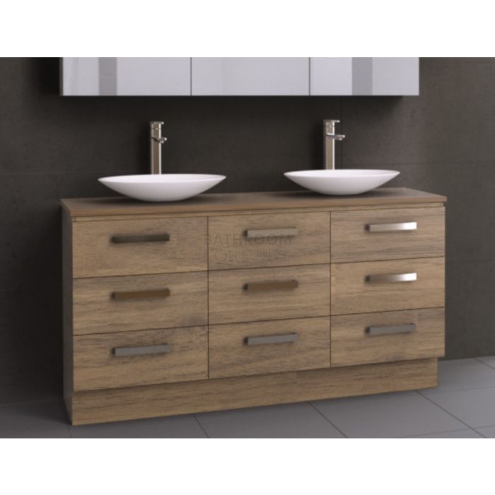 Timberline - Ashton 1500mm Floor Standing Vanity with Timber Top and Double Ceramic Basin