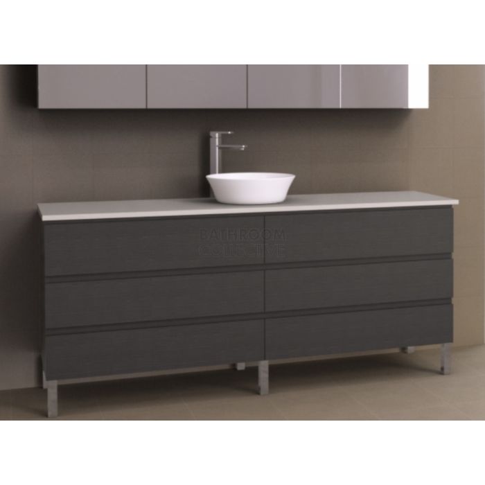 Timberline - Ashton 1800mm On Leg Vanity with Stone, Freestyle or Meganite Top and Ceramic Basin