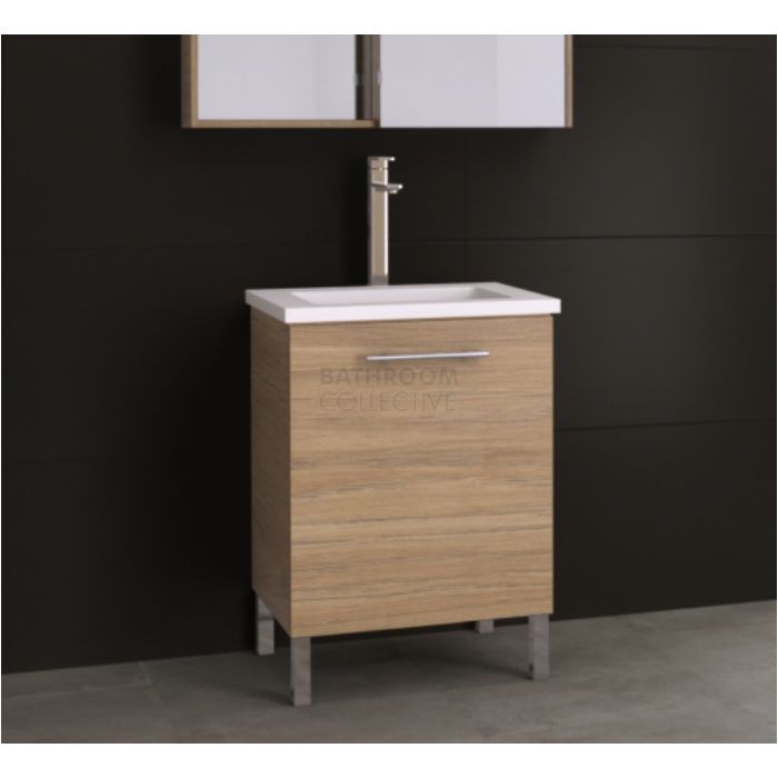 Timberline - Dakota 600mm On Leg Vanity with Stone, Freestyle or Meganite Top and Under Counter Basin