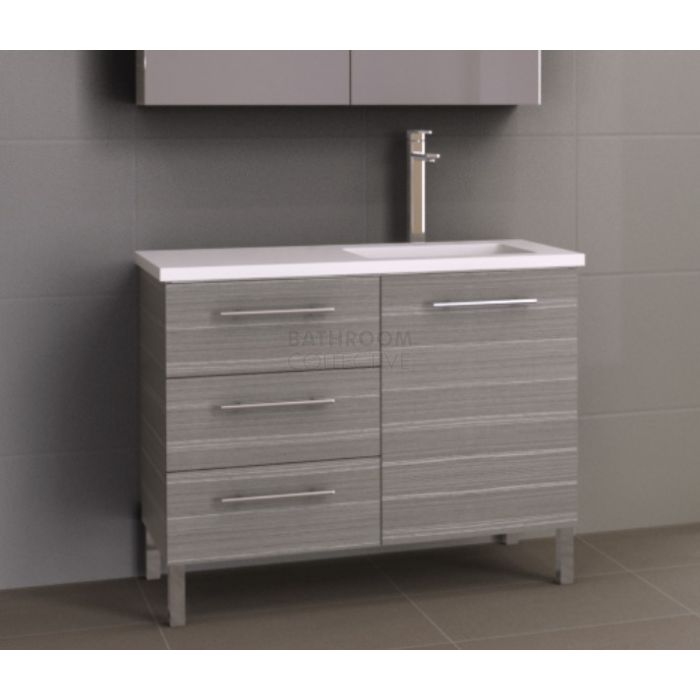 Timberline - Dakota 1050mm On Leg Vanity with Stone, Freestyle or Meganite Top and Offset Under Counter Basin