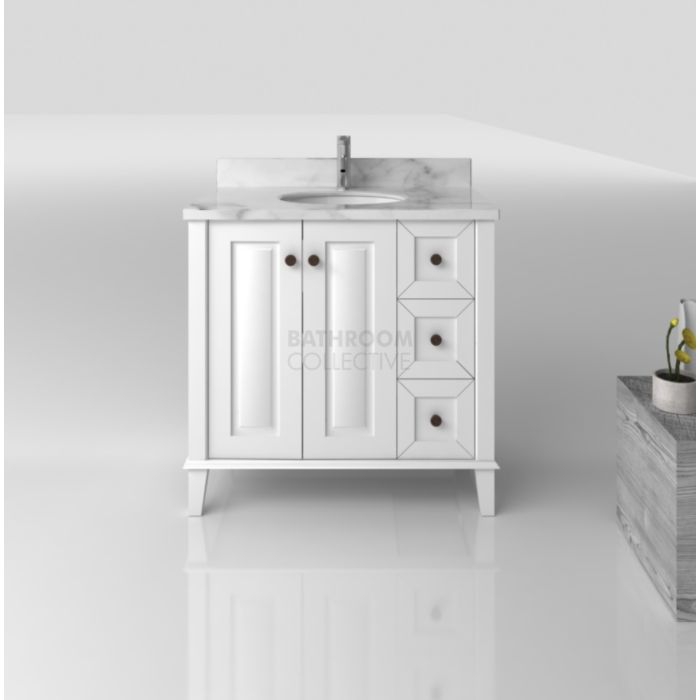 Turner Hastings - Coventry 900mm Vanity with White Marble Top