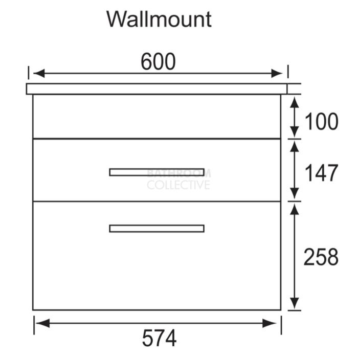 Marquis - Mariner10 600mm Wall Mounted Vanity with Caesarstone/Silestone Top & Single Basin