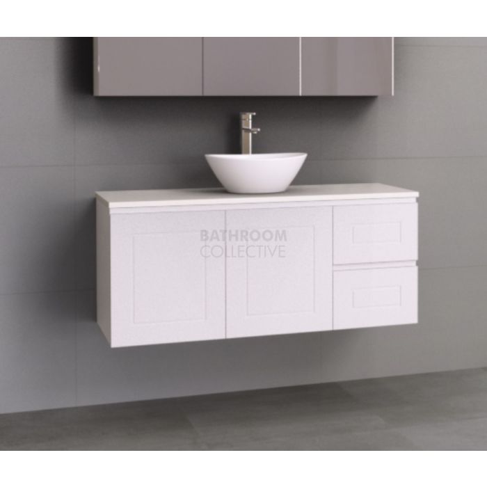 Timberline - Nevada Classic 1200mm Wall Hung Vanity with 20mm Meganite Top and Ceramic Above Counter Basin