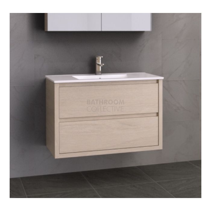 Timberline - Grange 900mm Wall Hung Vanity with Ceramic Top