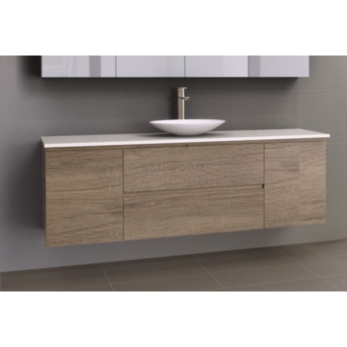 Timberline - Marshall 1800mm Wall Hung Vanity with 20mm Meganite Top and Ceramic Above Counter Basin