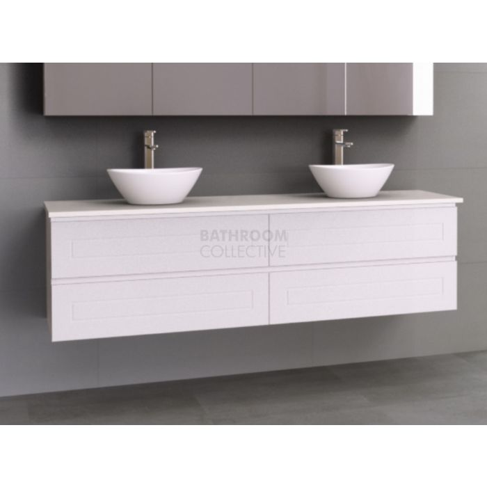 Timberline - Nevada Plus Classic 1800mm Wall Hung Vanity with 20mm Meganite Top and Ceramic Above Counter Double Basin