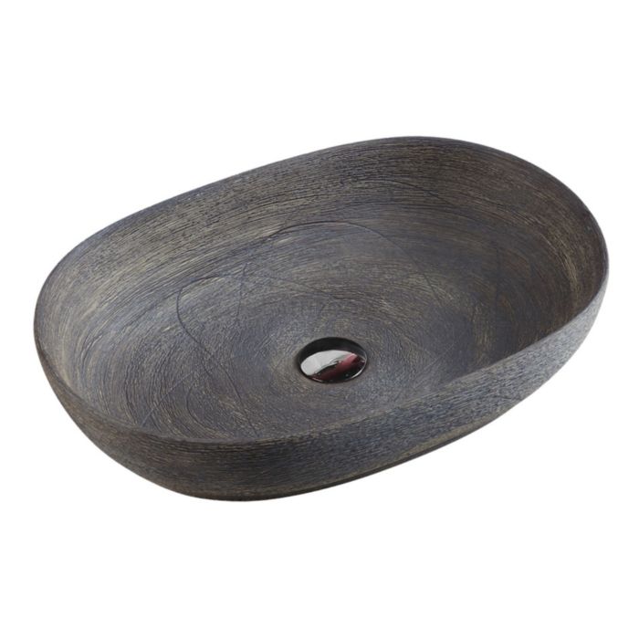 Collections - Vale 585mm Natural Oak Counter Top Oval Basin