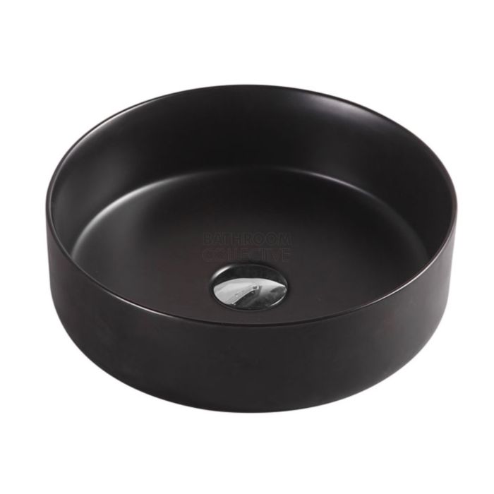 Collections - Sasso 355mm Matte Black Counter Top Round Basin