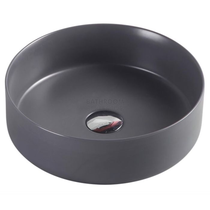 Collections - Sasso 355mm Nero Grey (Gunmetal) Counter Top Round Basin