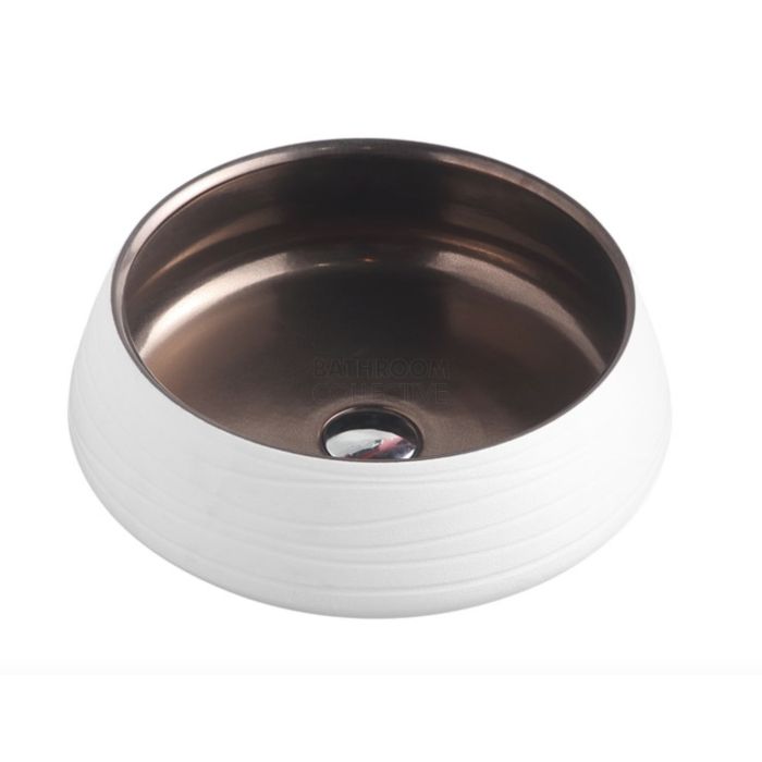 Collections - Trier 410mm Art Matte White Counter Top Circular Basin 