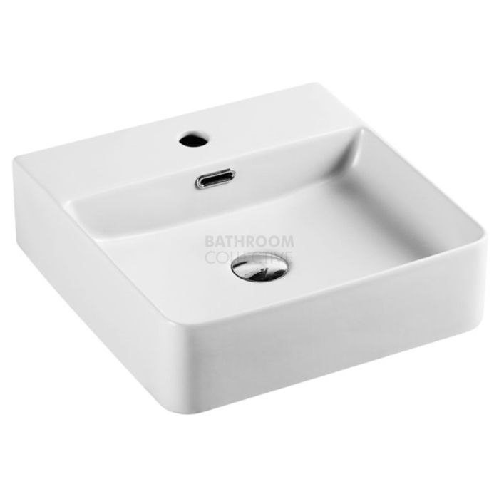 Collections - Marsay 420mm Matte White Square Wall Hung Basin 