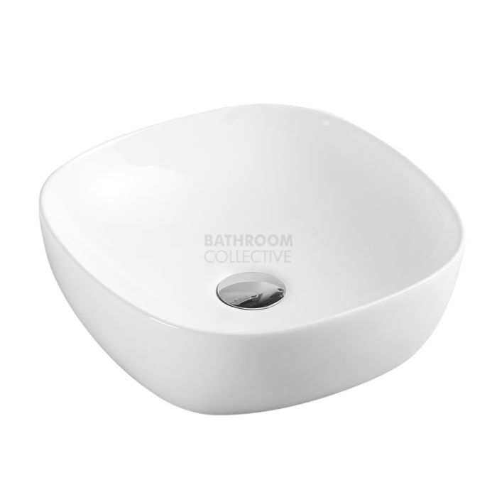 Collections - Polo 370mm White Round Edge Square Counter Top Basin 