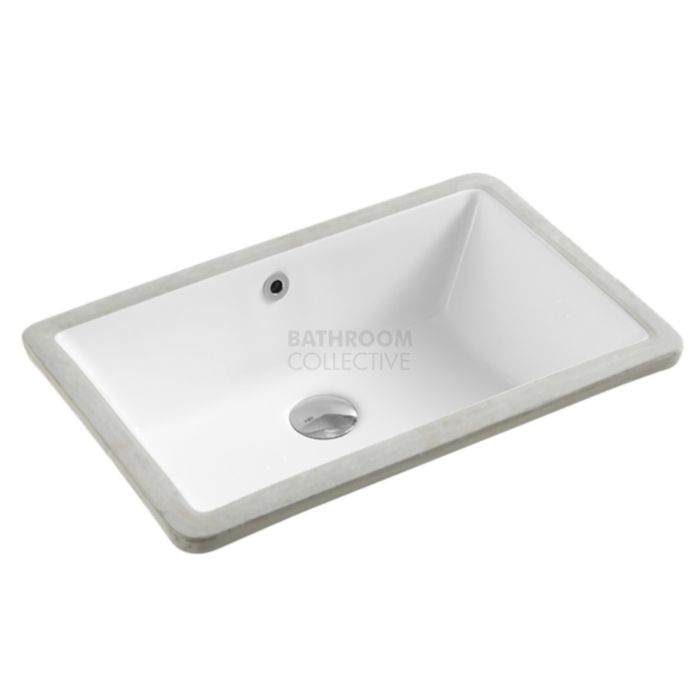 Collections - Nue 530mm White Undermount Rectangular Basin 