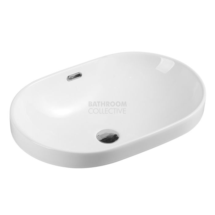 Collections - Cosy 590mm White Round Edged Insert Basin 