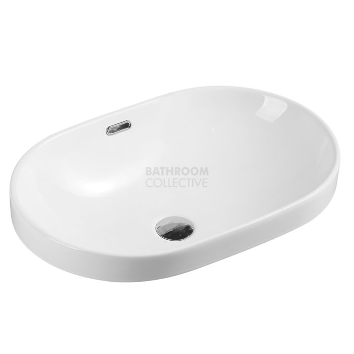 Collections - Cosy 605mm White Round Edged Insert Basin COSY60-6039